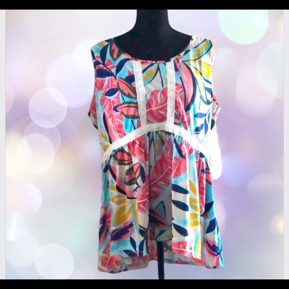 NWOT Colorful & Silky Tank 1X & 3X Available - Picture 1 of 9